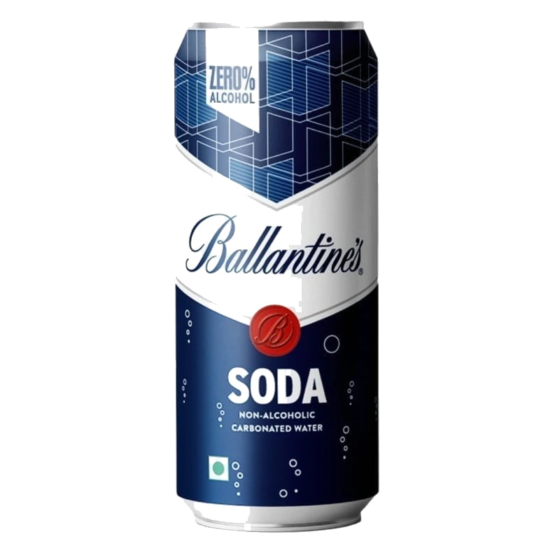 Ballantine's Non-Alcoholic Carbonated Soda Water pack, front view