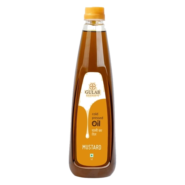 Gulab Premium Cold Pressed Mustard Oil pack, front view