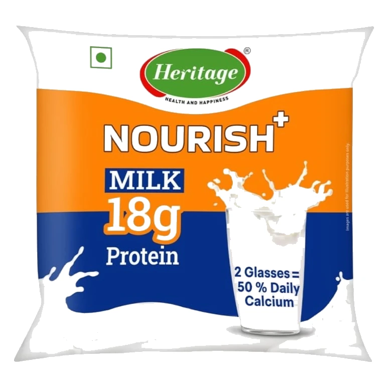Heritage Nourish+ Protein Toned Milk pack, front view