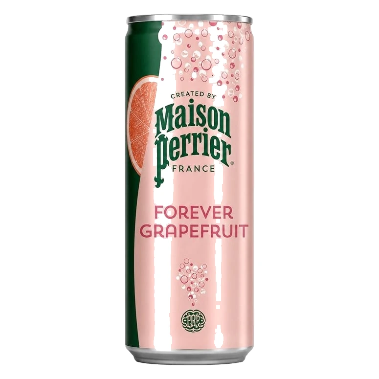 Maison Perrier Forever Grapefruit Sparkling Water pack, front view