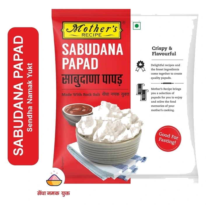 Mother's Recipe Sabudana Papad pack, front view