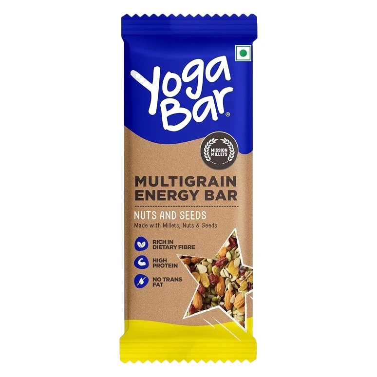 Yoga Bar Nuts & Seeds Multigrain Energy Protein Bar pack, front view